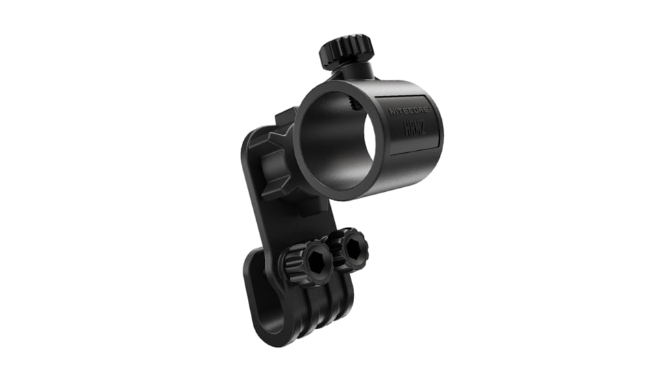 Nitecore HRM2 Helmet Clamp Mount with Swivel for 1in Flashlights, Black, 6952506494316