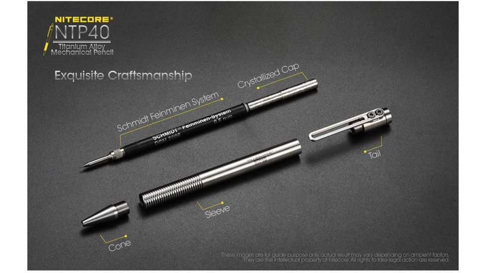 Nitecore Mechanical Pencil, Silver, NTP40
