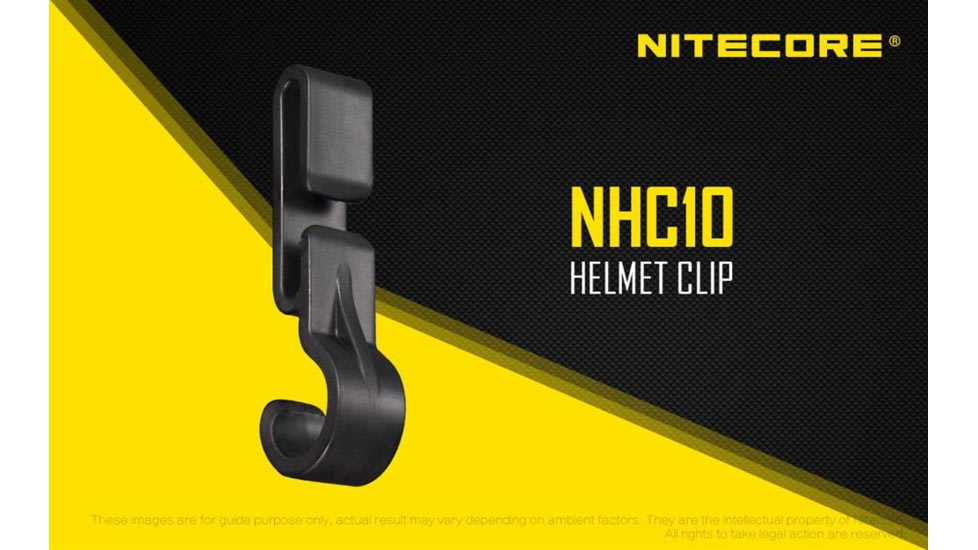 Nitecore NHC10 Helmet/Hard Hat Clips for Headlamps, 4 Per Pack, Black, 6952506492428