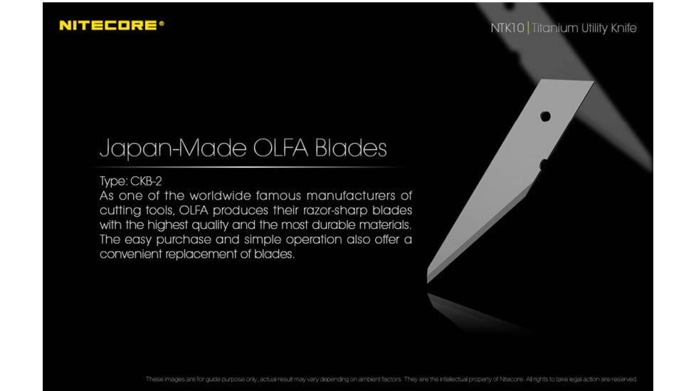 Nitecore NTK10 Titanium Utility Knife, Silver, 6952506492695