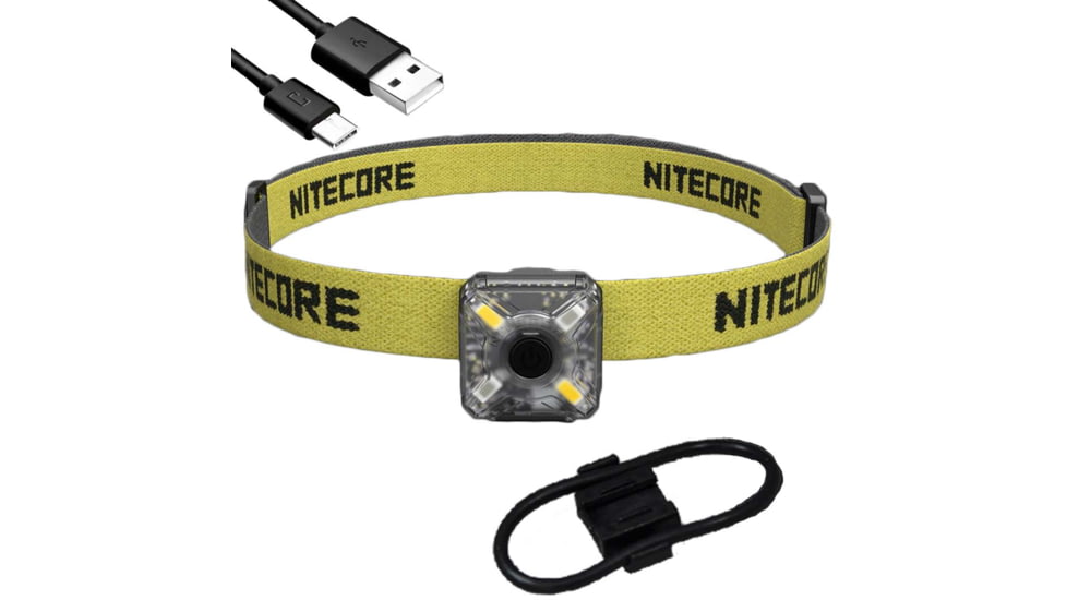 Nitecore NU05 v2 High Performance LED Rechargeable Red White Safety &amp; Signal Light Kit, White/Red, 40 Lumens, Black, 6952506407309