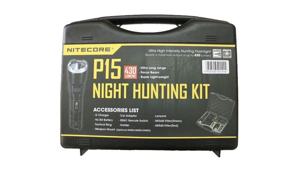 Nitecore P15 Night Hunting Kit, Black, P15-HUNTING-KIT