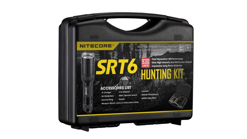 Nitecore SRT6 Night Hunting Kit, Black, SRT6-HUNTING-KIT