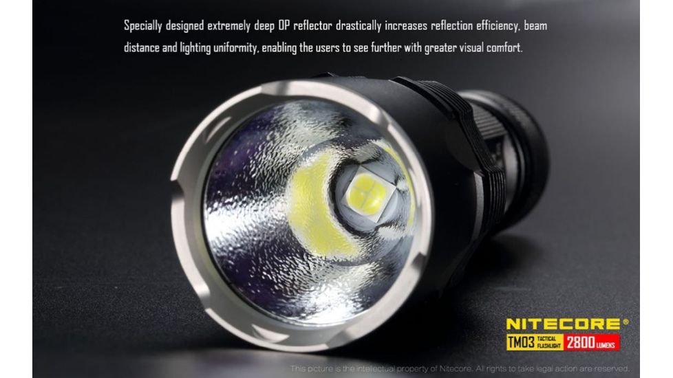 Nitecore TM03 Tiny Monster Flashlight CREE XHP70 LED 2800 Lumens, Black NITECORE-TM03