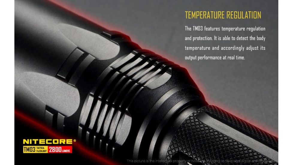 Nitecore TM03 Tiny Monster Flashlight CREE XHP70 LED 2800 Lumens, Black NITECORE-TM03