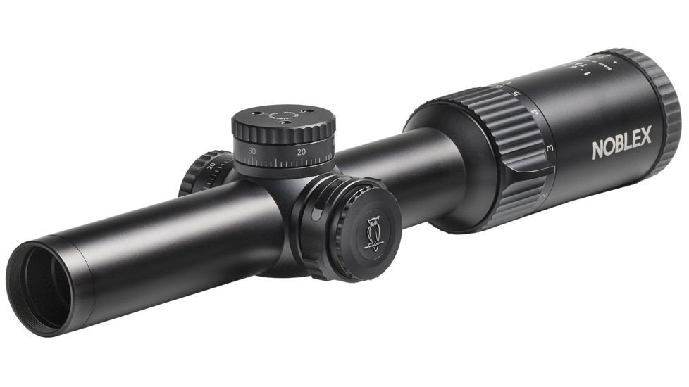 Noblex-Docter Optics N6 Comfort Rifle Scope, 1-6 x 24mm, 30mm Tube, Illuminated 0 Reticle, Black, 56845
