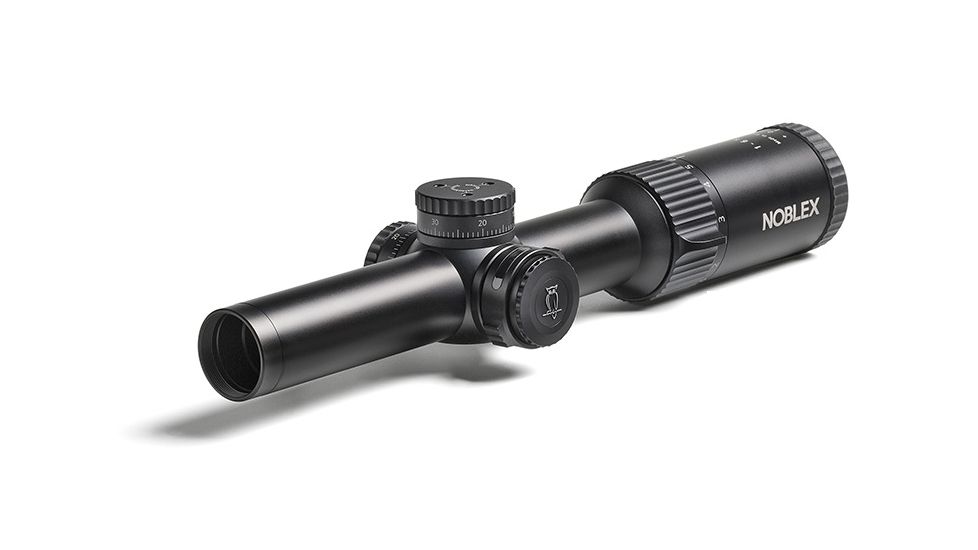 Noblex-Docter Optics N6 Comfort Rifle Scope, 1-6 x 24mm, 30mm Tube, Illuminated 0 Reticle, Z-rail, Black, 56895