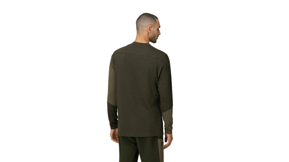 Norrona Falketind Equaliser Merino Round Neck Shirt - Mens, Olive Night/Rosin, Extra Large, 1820-22-3319-XL