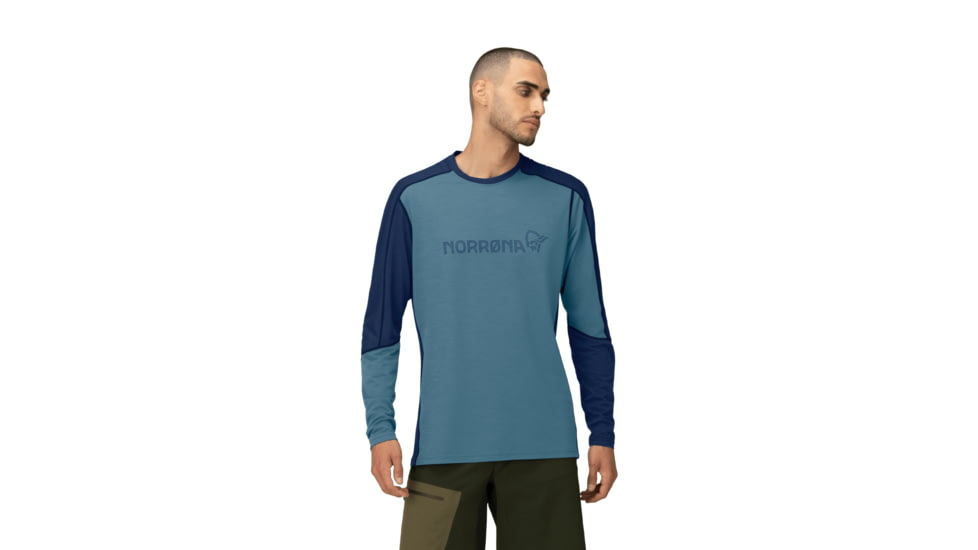 Norrona Falketind Equaliser Merino Round Neck Shirt - Mens, Trooper, Small, 1820-22-8016-S