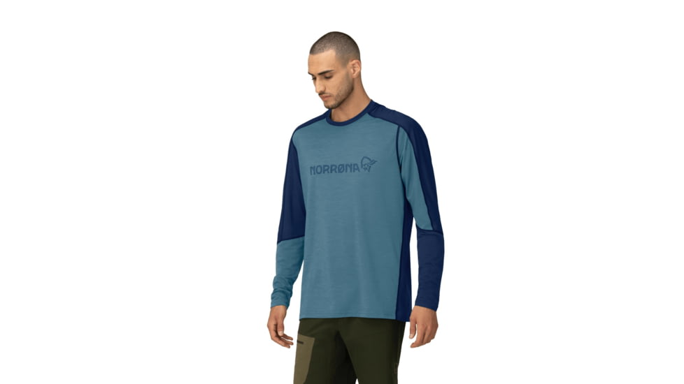 Norrona Falketind Equaliser Merino Round Neck Shirt - Mens, Trooper, Small, 1820-22-8016-S