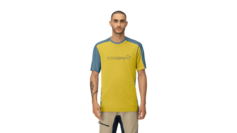 Norrona Falketind Equaliser Merino T-Shirt - Mens, Calendula, Medium, 1821-22-5566-M
