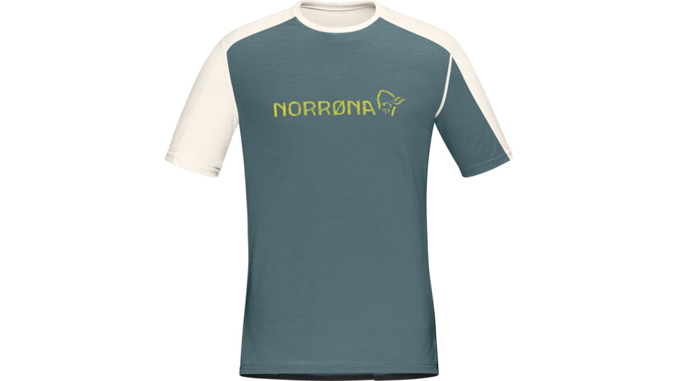 Norrona Falketind Equaliser Merino T-Shirt - Mens, North Atlantic/Snowdrop, 2XL, 7042698472441