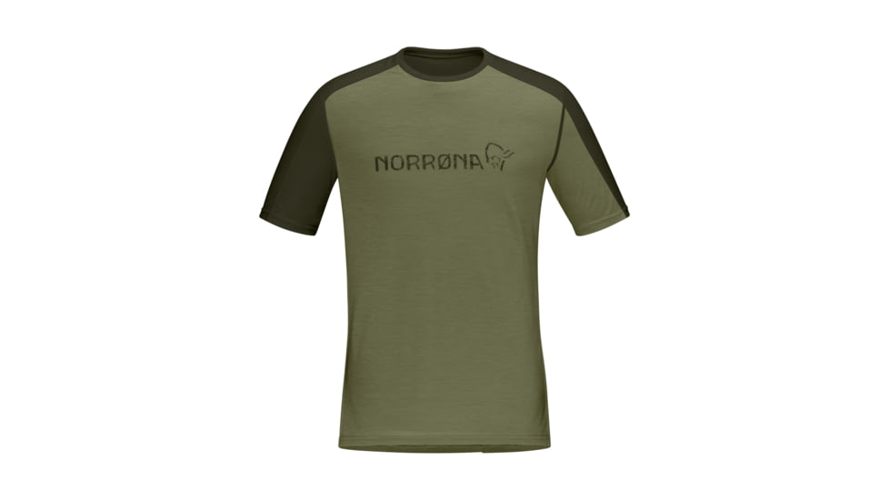 Norrona Falketind Equaliser Merino T-Shirt - Mens, Olive Night/Rosin, Extra Large, 1821-22-3319-XL