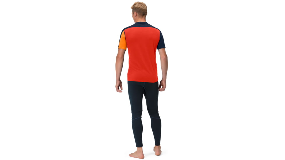 Norrona Falketind Equaliser Merino T-Shirt - Mens, Orange Popsicle/Indigo Night, 2XL, 7042698472342