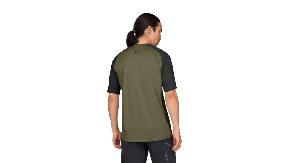 Norrona Fjora Equaliser Lightweight T-Shirt - Mens, Olive Night, Small, 2233-25-3301-S