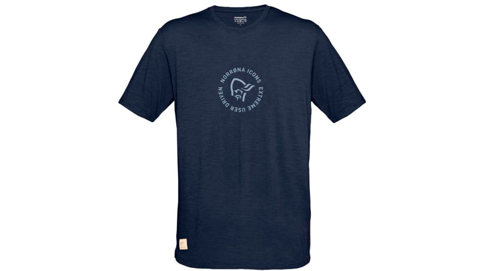 Norrona Svalbard Wool T-Shirt - Mens, Indigo Night/Blue Fog, Small, 2419-19 2378 S