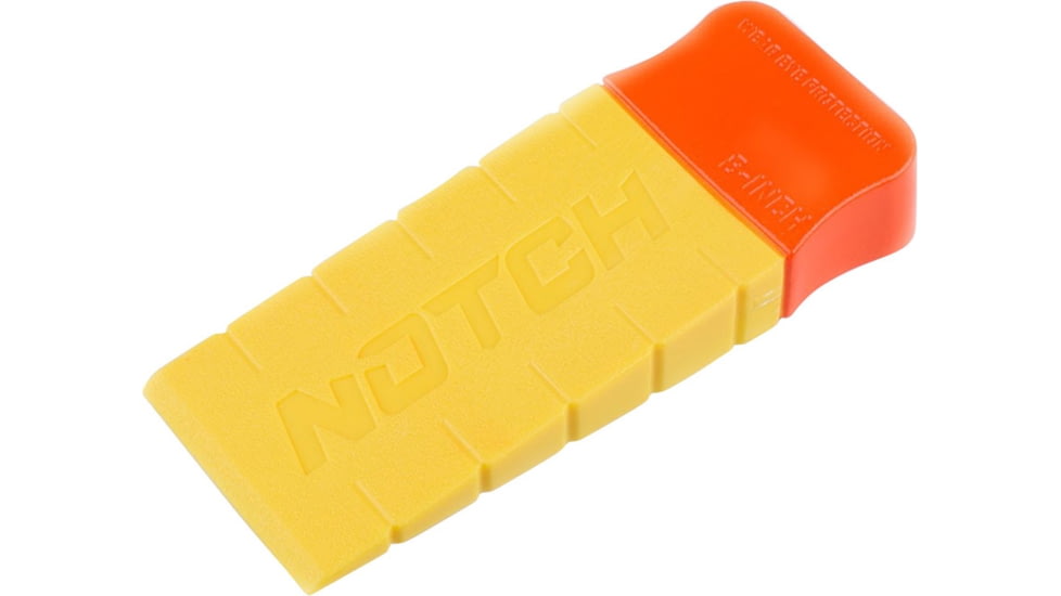 Notch Equipment Felling Wedge, Yellow And Orange High Impact ABS Construction, Double Tapered, Textured Surface On Both Sides, Ruler Indicator On Side, 40078