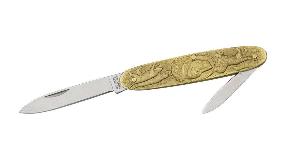Novelty Cutlery Dog Brass Folding Knife NV236