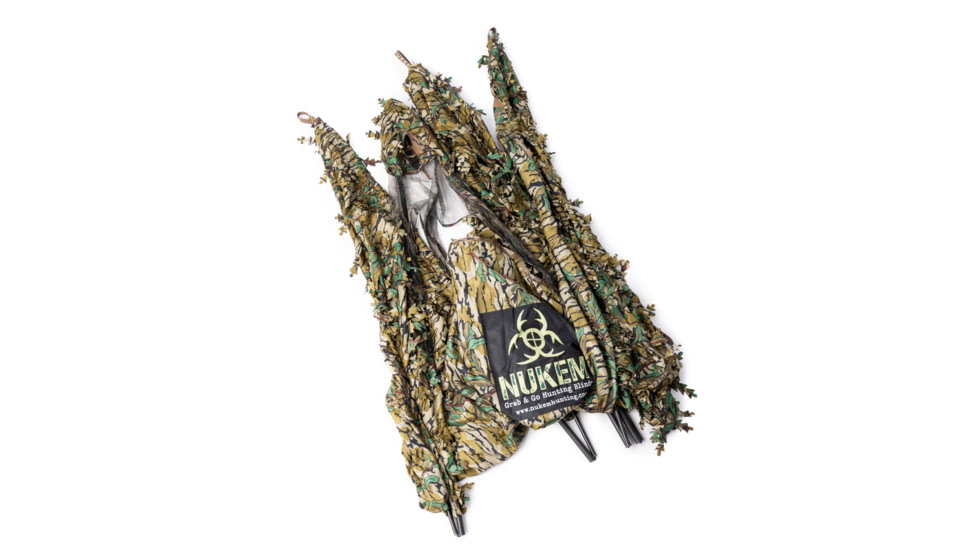 Nukem Grab &amp; Go Hunting Ground Blind, Green 3D Leafy Camo, Regular, NH23065266-0