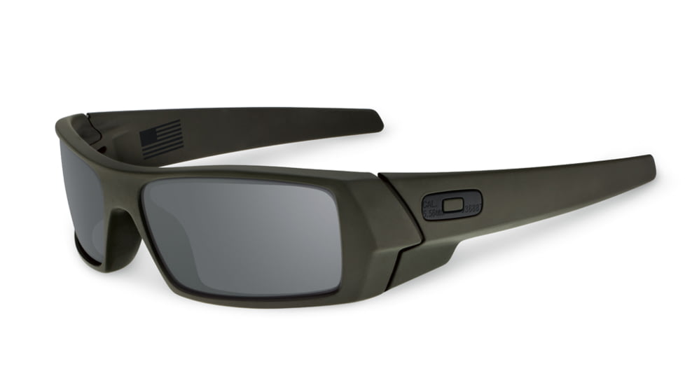 Oakley SI Gascan Sunglasses,MIL-SPEC Green Frame,Rectangle Black Iridium Lens 53-111