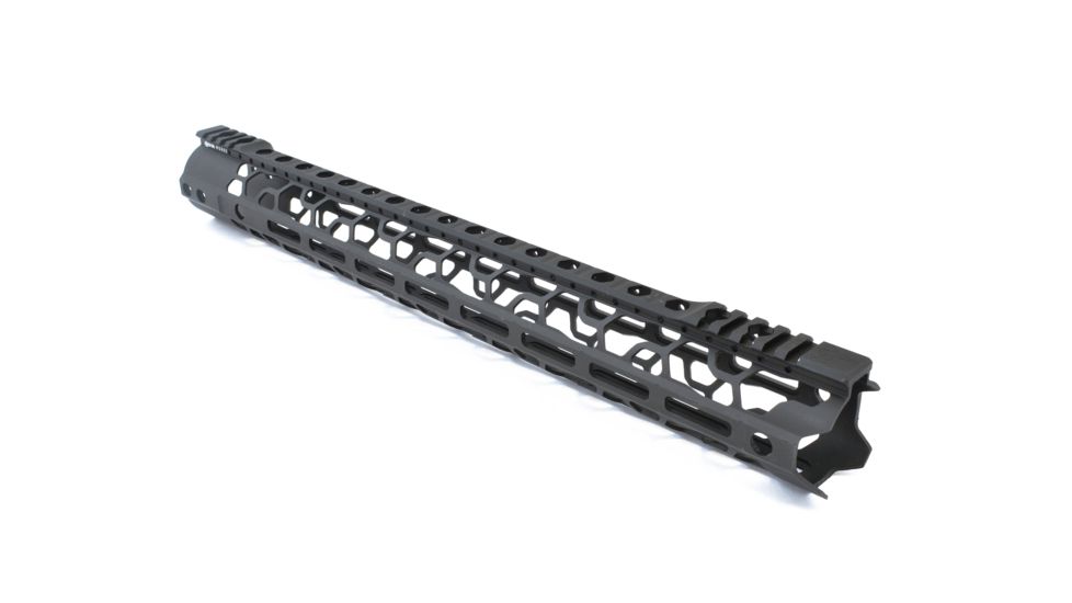ODIN Works O2 Lite Free Float AR10 M-LOK Forend, QD, High Profile, Black, 17.5 in, F-17-ML-O2-308-2.06
