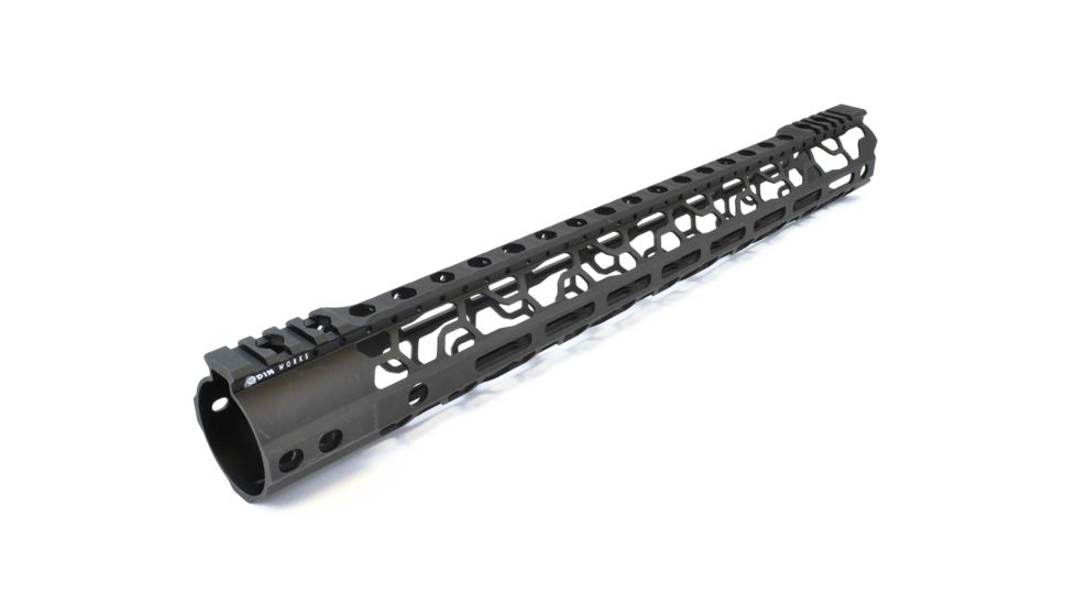 ODIN Works O2 Lite Free Float AR10 M-LOK Forend, QD, High Profile, Black, 17.5 in, F-17-ML-O2-308-2.06