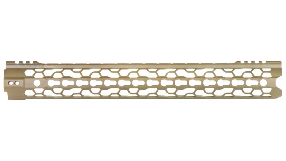 ODIN Works O2 Lite Free Float KeyMod Forend, Flat Dark Earth, 15.5in, F-15-KM-O2-FDE