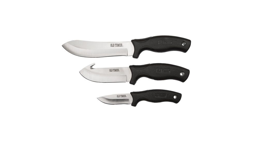 Old Timer Knife 3-pc Hunt Pack W/sheath Black Hndle Promo Q3