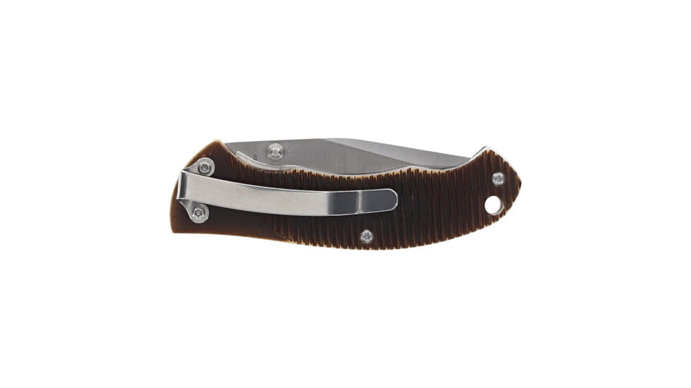 Old Timer Pakka Wood Folding Knife, 2.75in, Stainless Steel Satin Blade, Brown Pakka Wood Handle, 1227063