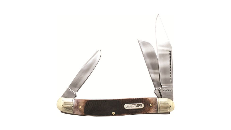 Old Timer Lumberjack Stockman. 9Cr18MoV Mirror Polish Blade, Saw Cut Bone Handle