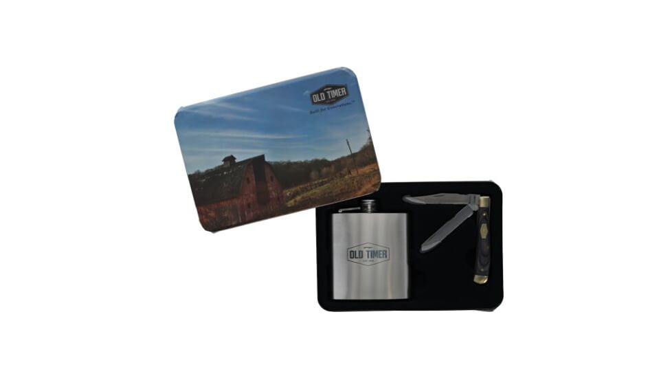 Old Timer Knife 2 Blade Folder Flask Combo Promo Q4 26<