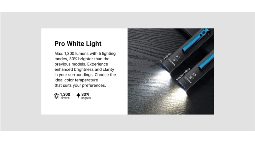 Olight Arkfeld Pro 1300 Lumens LED Rechargeable Flashlight with UV Light &amp; Green Laser, Black, ARKFELD-PRO-3R-BKV