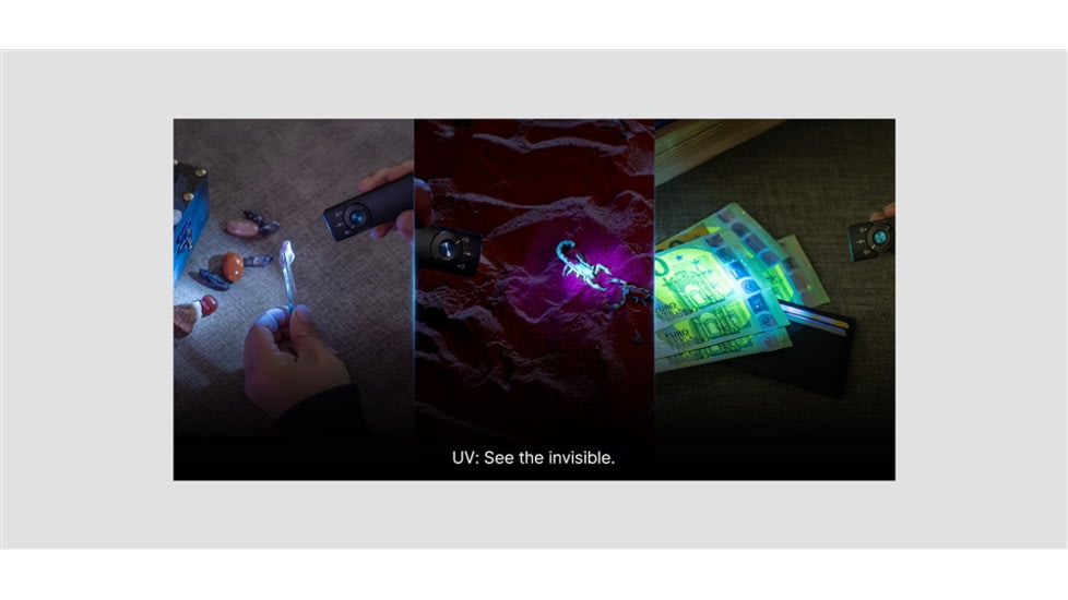 Olight Arkfeld Pro 1300 Lumens LED Rechargeable Flashlight with UV Light &amp; Green Laser, Black, ARKFELD-PRO-3R-BKV