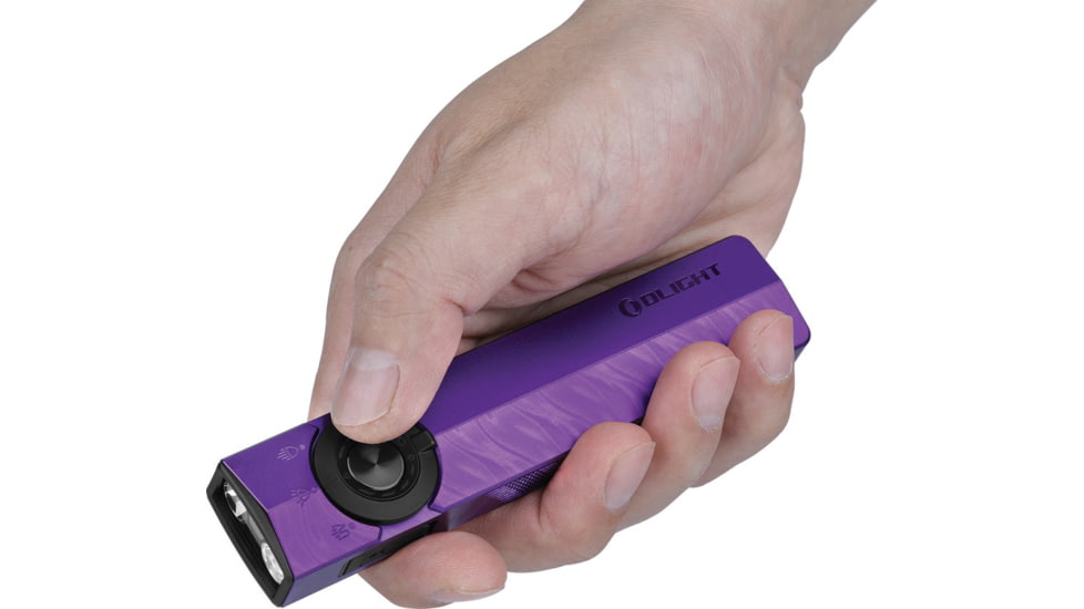 Olight ArkPro Class R3 USB-C/MCC Rechargeable Battery 1500 Lumens LED EDC Flashlight, Nebula Violet, ARKPRONEBULAVIOLETCW