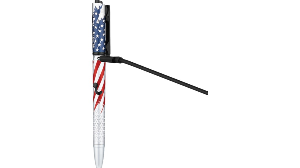 Olight O Pen 3 EDC Pen with Tip and Clip Lights and Green Laser Pointer, Stars and Stripes, 6977261696249