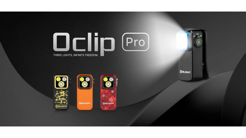 Olight Oclip Pro Lithium Ion 500 Lumens LED Flashlight, Black, Oclip Pro