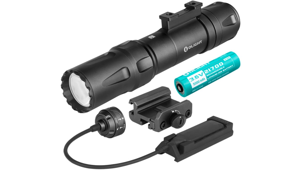 Olight Odin Rechargeable LED Flashlight, Natural White, 2000 Lumens, Black, FL-OL-ODIN-BK