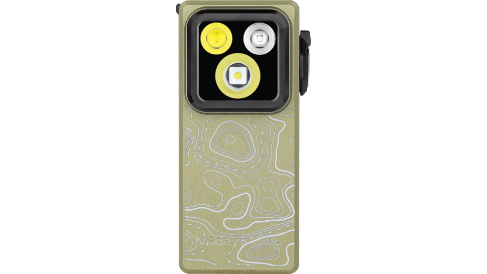 Olight Olight Oclip Ultra USB-C Rechargeable 530 Lumen Clip-On LED Flashlight, Olive Topo, OCLIPULTRA