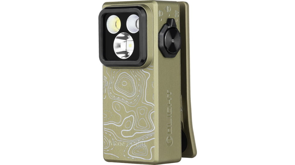 Olight Olight Oclip Ultra USB-C Rechargeable 530 Lumen Clip-On LED Flashlight, Olive Topo, OCLIPULTRA
