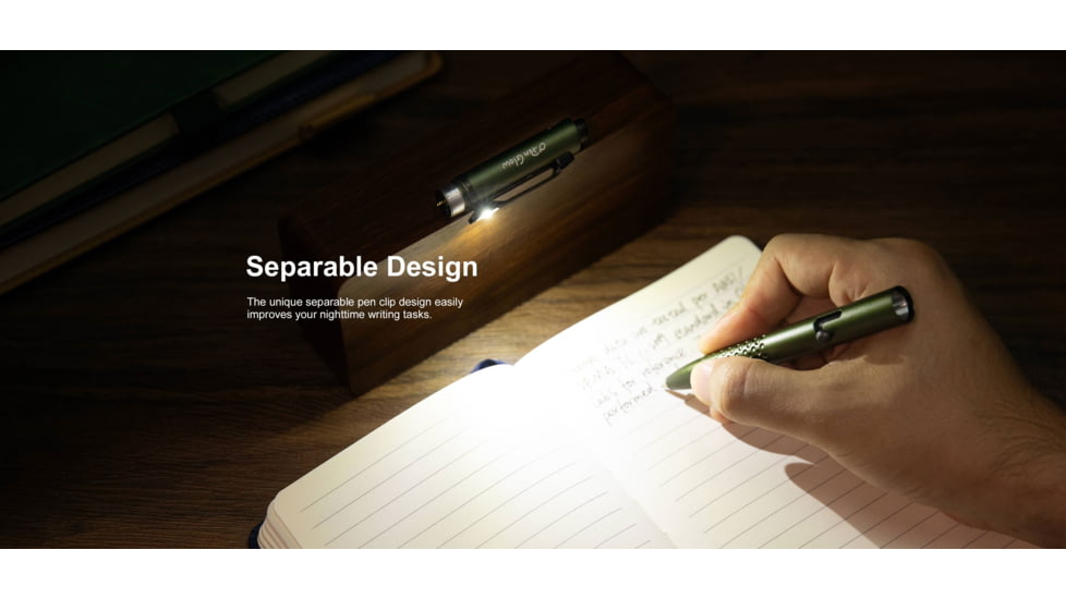 Olight OPen 120 Lumens LED Glow EDC Pen with Flashlight and Green Laser