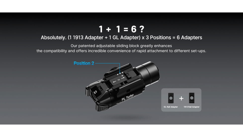 Olight PL Turbo Valkyrie 800 Lumens LED Long Range Rail Mount Flashlight