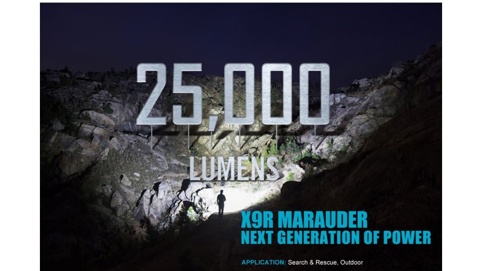 Olight X9R Marauder 25000 Lumens LED Rechargeable Flashlight