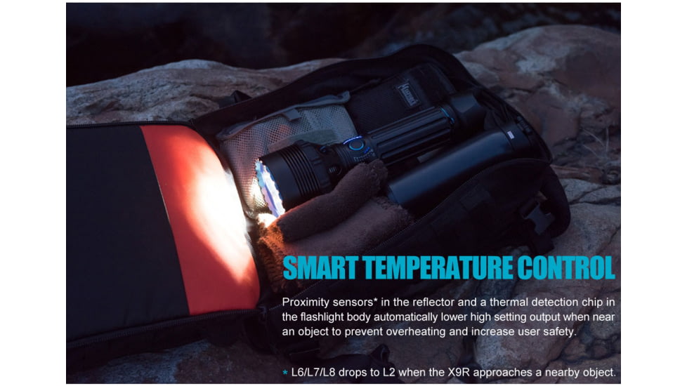 Olight X9R Marauder 25000 Lumens LED Rechargeable Flashlight