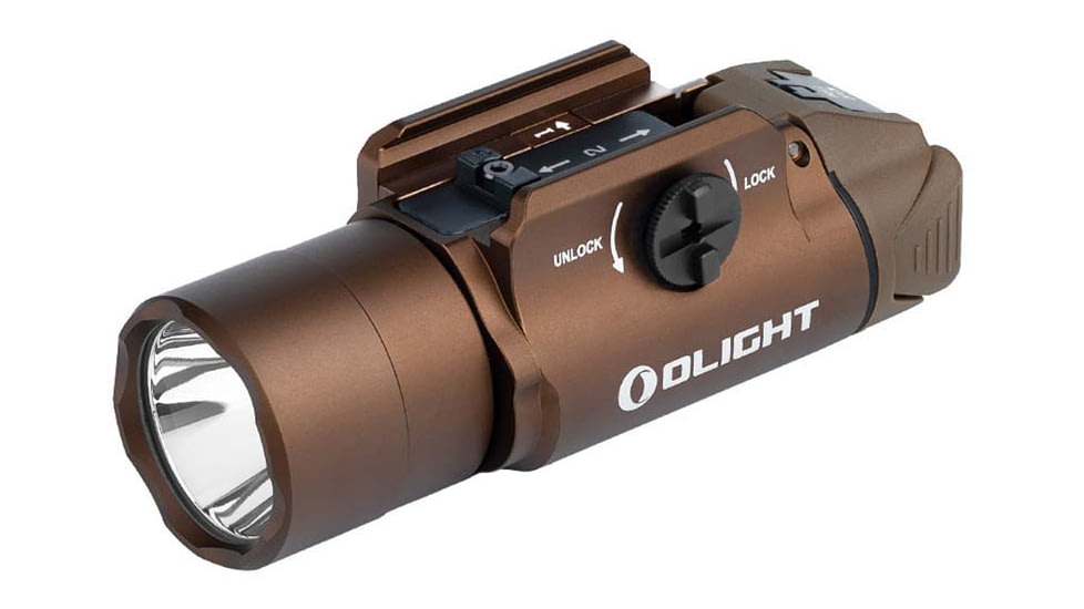Olight PL Turbo Valkyrie LED Long Range Rail Mount Flashlight, 800 Lumen, Desert Tan, FL-OL-PLTURBO-TN