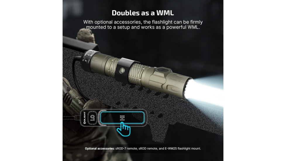 Olight Warrior Ultra 21700 Lithium Ion 2500 Lumens LED Tactical Flashlight, OD Green, WARRIORULTRAOG