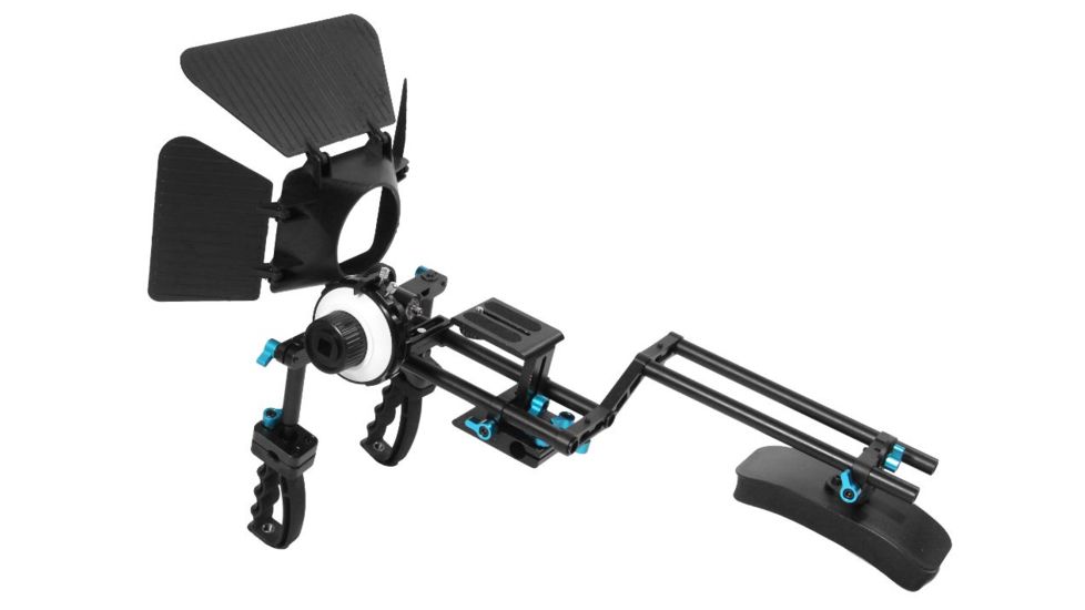 Olivon DSLR Offset Shoulder V-Camera Rig Kit, Black, Small OLVCAMRIG