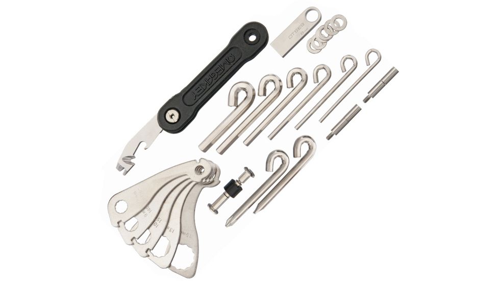 OMEGAKEY On-The-Road Multi-Tool Black, Black, Composition Handle OMG04B