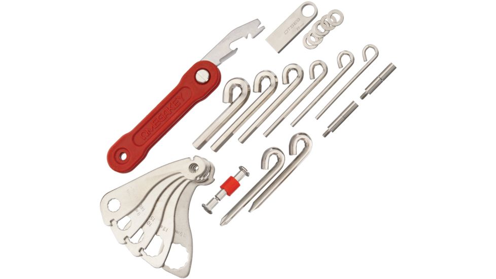 OMEGAKEY On-The-Road Multi-Tool Red, Red, Composition Handle OMG04R