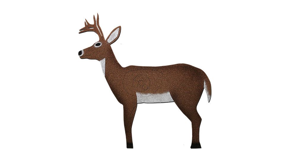 Oncore Targets Standing Deer w/ Antlers Archery Target, Brown/White, Large, D5-ANT