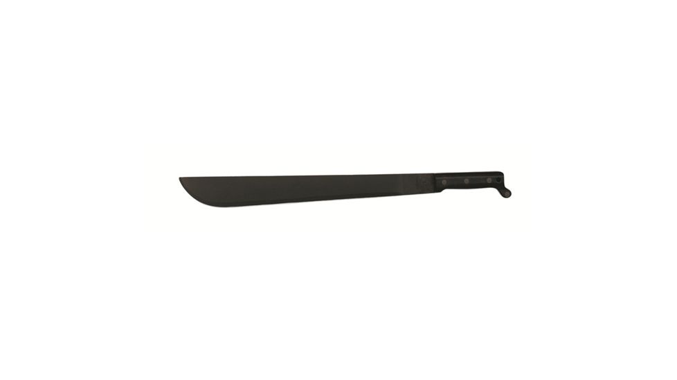 Ontario Knife I - Military Machete, 18in 1095 Carbon Steel Blade, Black Molded Plastic Handle, 6145